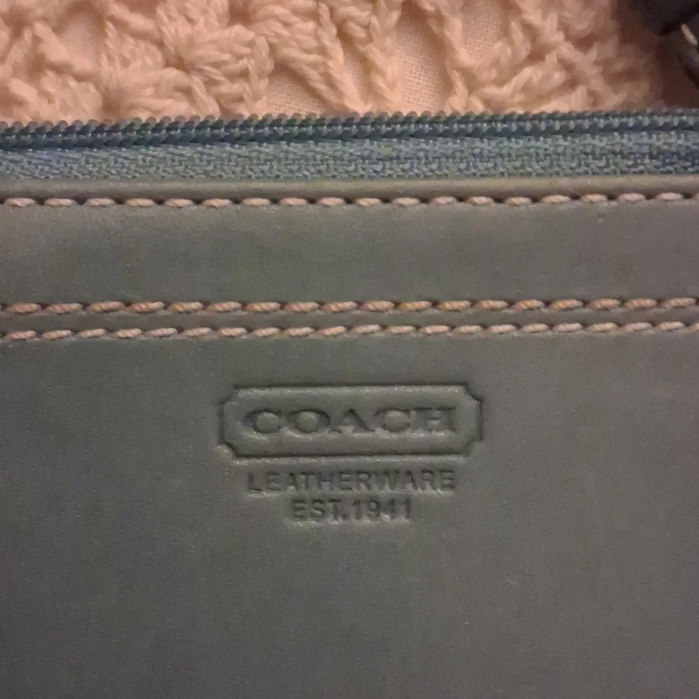 Coach Mini Skinny ID Key Ring Leather Card Case - Picture 3 of 5